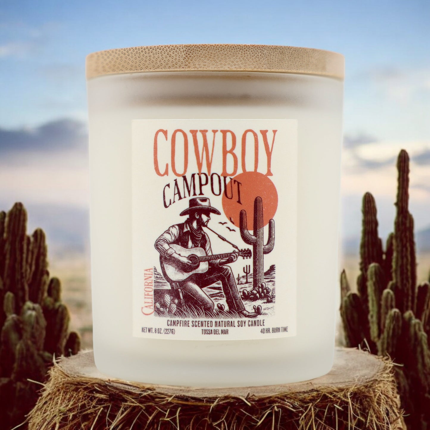 COWBOY CAMPOUT Campfire-Scented Soy Candle - Where Campfire Sparks and Wild Tales Light Up the Night