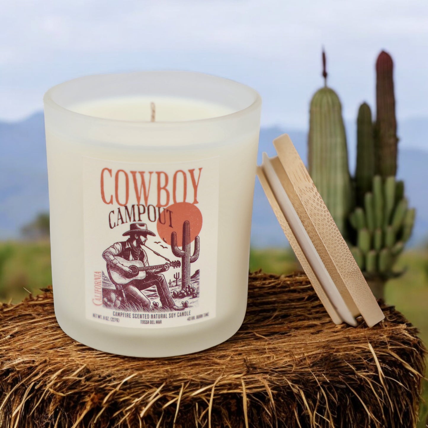 COWBOY CAMPOUT Campfire-Scented Soy Candle - Where Campfire Sparks and Wild Tales Light Up the Night