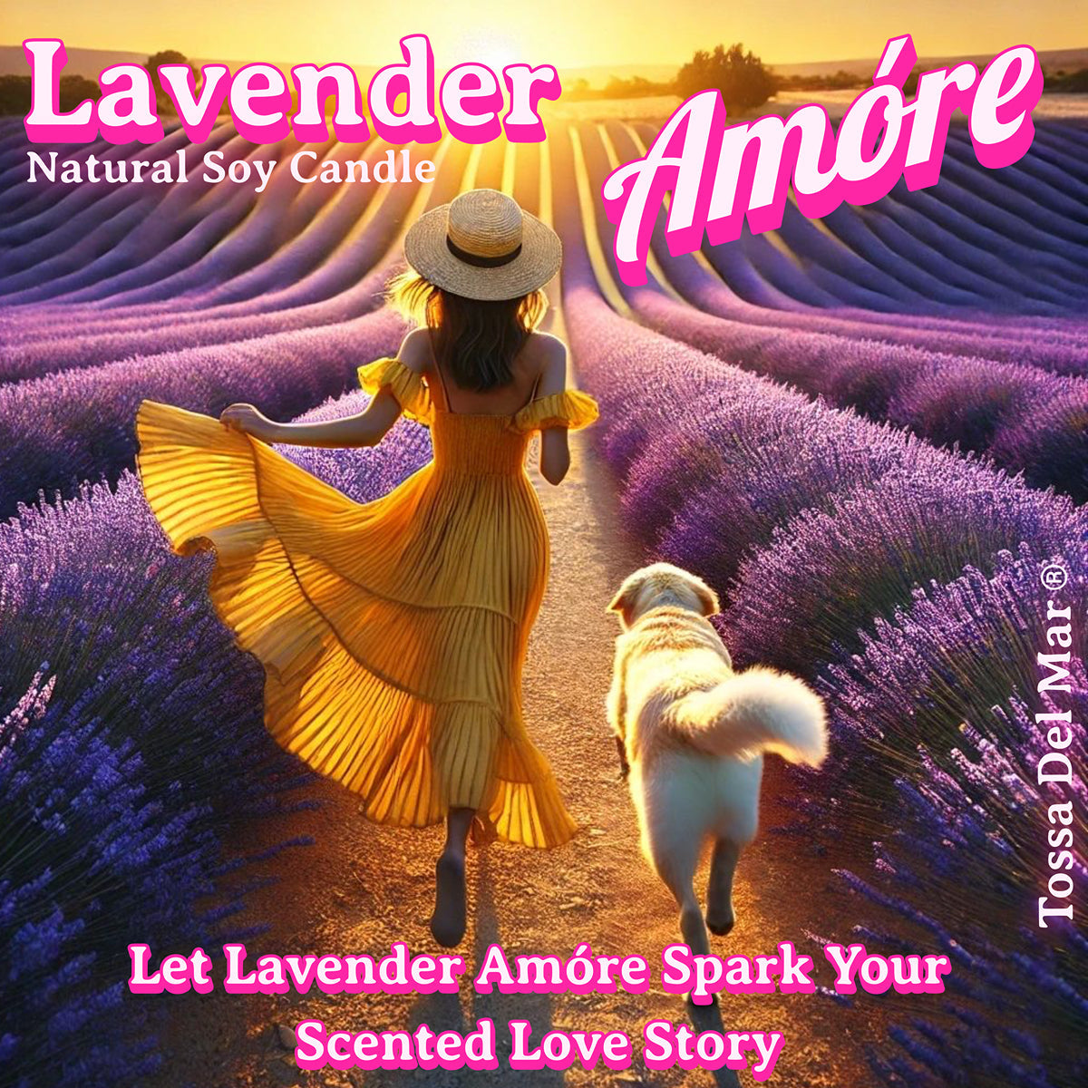 LAVENDER AMÓRE Soy Candle - Let Lavender Amóre Spark Your Scented Love Story