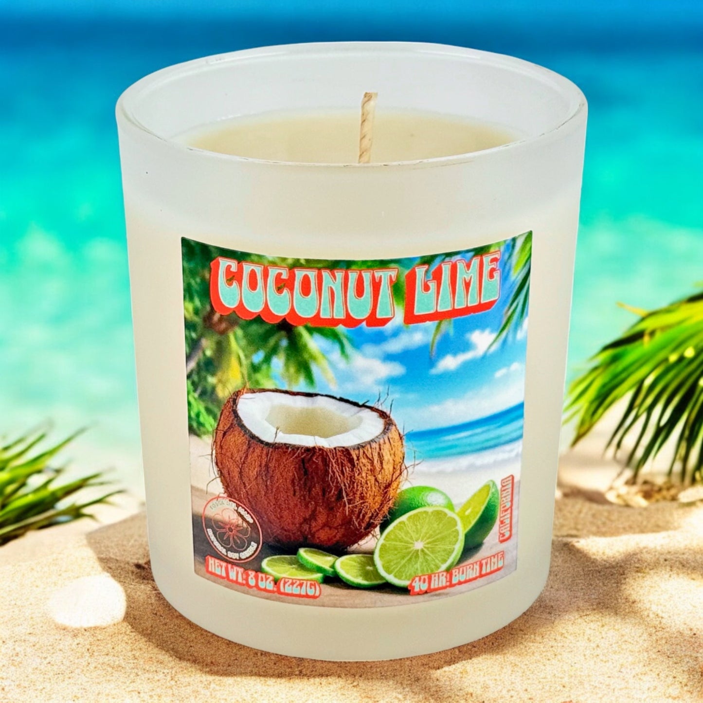 COCONUT LIME Soy Candle - Escape to the Tropics