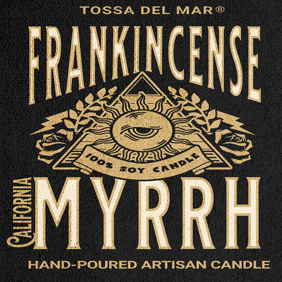 FRANKINCENSE & MYRRH Scented Soy Candle - Unleash Ancient Allure with Every Flicker