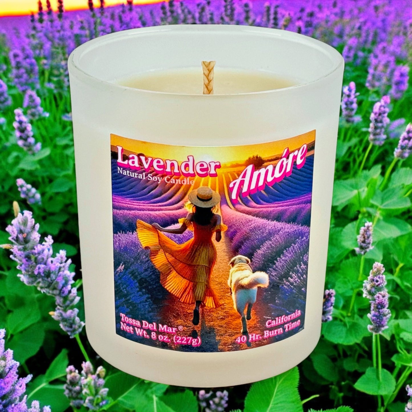 LAVENDER AMÓRE Soy Candle - Let Lavender Amóre Spark Your Scented Love Story