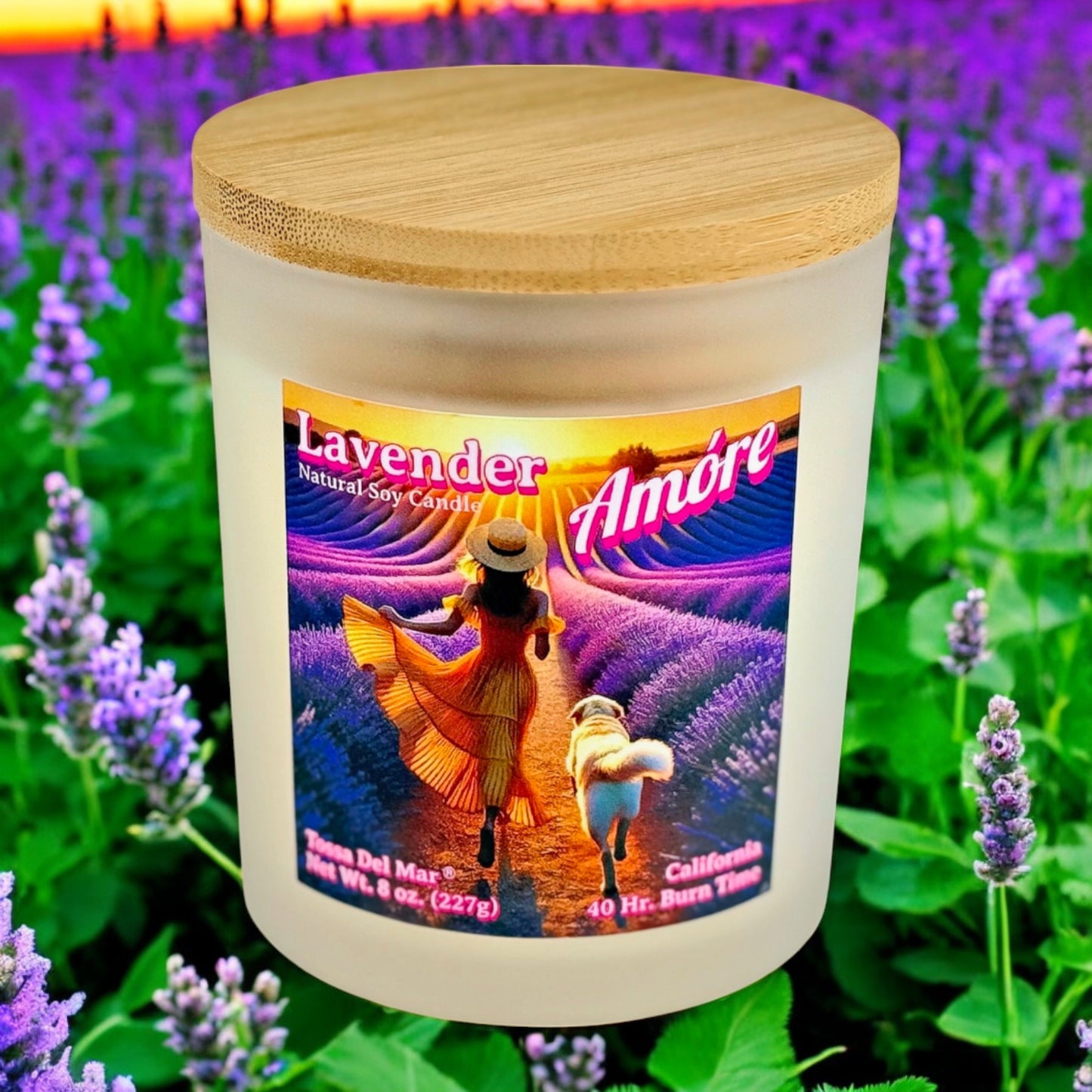 LAVENDER AMÓRE Coconut Soy Candle - Let Lavender Amóre Spark Your Scented Love Story