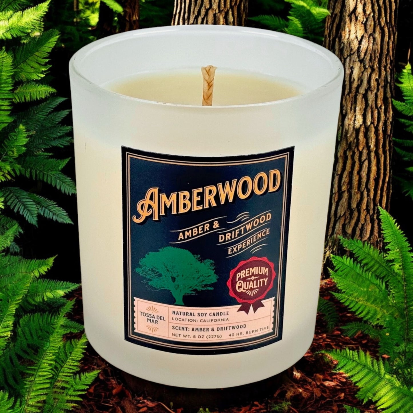 AMBERWOOD the Amber & Driftwood Scent Experience Soy Candle