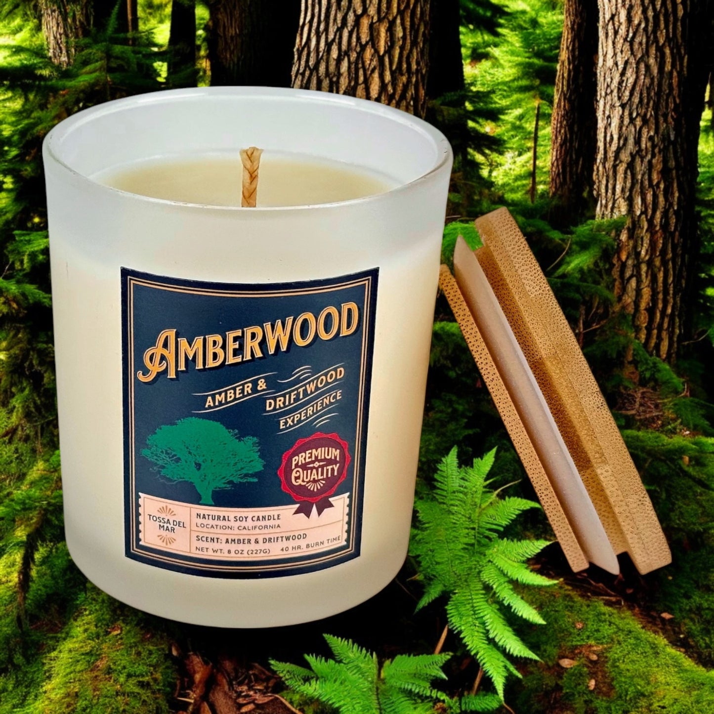 AMBERWOOD the Amber & Driftwood Scent Experience Soy Candle