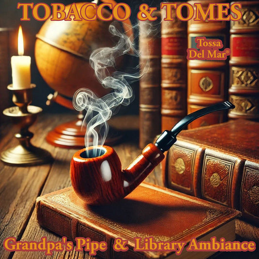 TOBACCO & TOMES Natural Soy Candle – Grandpa’s Pipe & Library Ambiance